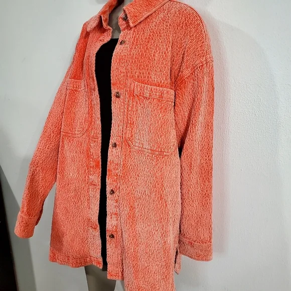 Urban Outfitters BDG Shacket Women's Orange size M Boho Colorful - Picture 16 of 16
